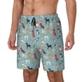thumbnail image 1 of Picia Animal Dog pattern Mens Swim Trunks with Compression Liner Stretch Beach Shorts Quick Dry with Zipper Pockets No-Chafing Board Shorts-XX-Large, 1 of 9