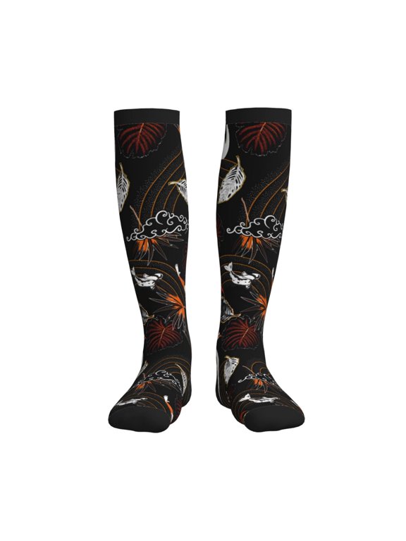 Animal Koi Fish Printed Sports Compression Socks - 15-20mmHg Graduated Compression, High-Performance Soft and Breathable Socks for Men and Women