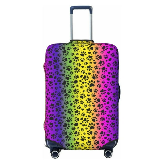 Picia Animal Paw Rainbow Luggage Protector Cover Thicken Suitcase Protector Cover Fit 18-32 Inch Luggage-