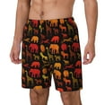 thumbnail image 1 of Picia Animal pattern Mens Swim Trunks with Compression Liner Stretch Beach Shorts Quick Dry with Zipper Pockets No-Chafing Board Shorts-Medium, 1 of 9