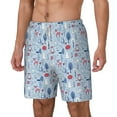 thumbnail image 1 of Picia Animal pattern Mens Swim Trunks with Compression Liner Stretch Beach Shorts Quick Dry with Zipper Pockets No-Chafing Board Shorts-Small, 1 of 9
