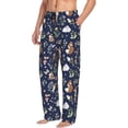 thumbnail image 1 of Picia Animals And Wildflowers Mens Soft Woven Cotton Elastic Waistband Sleep Pajama Pant Lounge Sleep Pant With Pockets And Drawstring-X-Large, 1 of 9