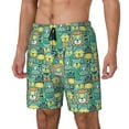 thumbnail image 1 of Picia Animals with Leaf pattern Mens Swim Trunks with Compression Liner Stretch Beach Shorts Quick Dry with Zipper Pockets No-Chafing Board Shorts-X-Large, 1 of 9