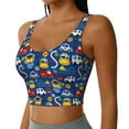 thumbnail image 1 of Picia Animals Rescue Team Sports Bra for Women,Padded Strappy Sports Bras Medium Support Yoga Bra with Removable Cups,Running Yoga Bra-Medium, 1 of 9