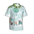 thumbnail image 1 of Picia Animals Riding Across The Sky Gentle Cotton Regular Fit Short Sleeve Casual Hawaiian Shirt for Men-Medium, 1 of 8