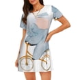 thumbnail image 1 of Picia Animals in Transport Pattern Women’s Nightdress – Casual Short-sleeved Loose-Fit Sleepwear, Soft Cotton Short-Sleeve Sleep Shirt for Relaxation & Comfort, 1 of 6