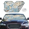 thumbnail image 1 of Picia Animals Travel World Map Curved Windshield Sunshade Accordion Folding Style Auto Shade for Car Truck SUV Van Blocks UV Ray Sun Visor Protector -Medium, 1 of 7
