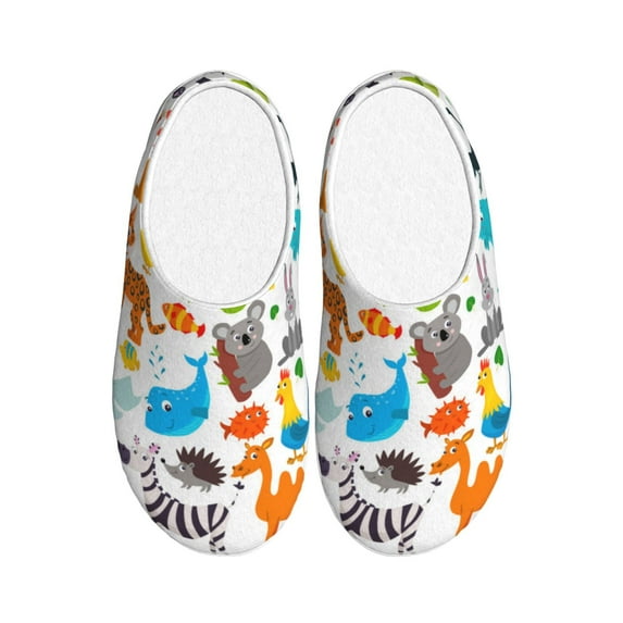 Picia Animals for Women's Lamb-hug Comfy Fleece House Slippers Memory Foam, Slip-on House Shoes Indoor Outdoor-42/43