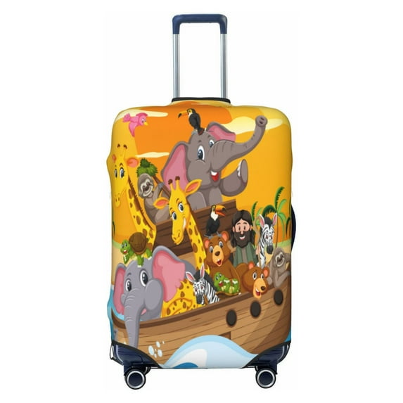 Picia Animals on Noah's Ark1 Luggage Protector Cover Thicken Suitcase Protector Cover Fit 18-32 Inch Luggage-X-Large