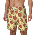 thumbnail image 1 of Picia Apple pattern Mens Swim Trunks with Compression Liner Stretch Beach Shorts Quick Dry with Zipper Pockets No-Chafing Board Shorts-X-Large, 1 of 9