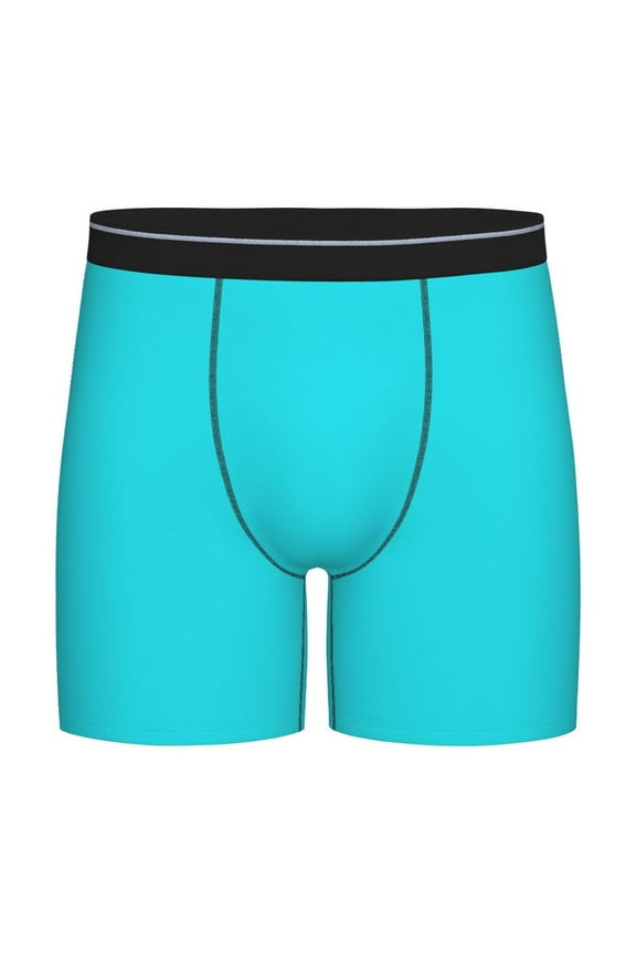 Aqua Pattern Men's Athletic Long Leg Briefs , Performance Stretch Underwear,Moisture-Wicking