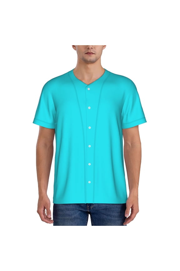 Aqua Pattern Mens Polo Shirts Quick Dry Short Sleeve Golf T Shirt Performance Moisture Wicking Casual Workout Baseball T-shirt-Small