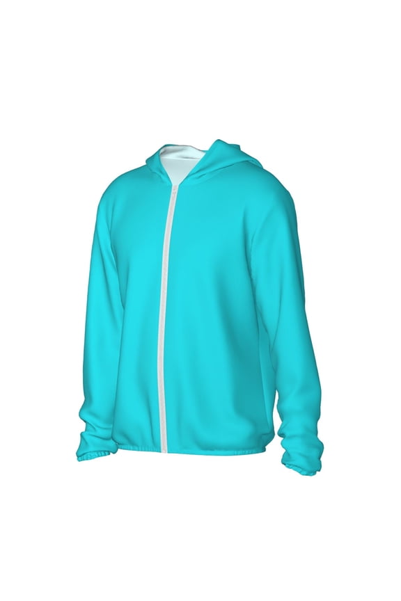 Aqua Women's Men's UPF 50+ Sun Protection Hoodie Shirt Long Sleeve SPF Fishing Outdoor UV Hiking Lightweight Shirts-Medium