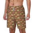 thumbnail image 1 of Picia Armadillo Floral 1 pattern Mens Swim Trunks with Compression Liner Stretch Beach Shorts Quick Dry with Zipper Pockets No-Chafing Board Shorts-X-Large, 1 of 9