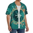 thumbnail image 1 of Picia Around The Planet Men's Linen Shirts Short Sleeve Cuban Beach Shirts Casual Shirts Button Down Shirt for Men Beach Summer Wedding Shirt-4X-Large, 1 of 7