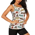 thumbnail image 1 of Picia Art Of Living Pattern Women's Workout Tank Top,Breathable Activewear,Slim Fit Athletic Top,Versatile Workout Moisture-wicking top-Small, 1 of 9