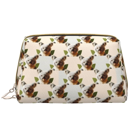 Picia Art cute koala Print Leather Makeup Bag Make Up Bag Travel Toiletry Bag for Her Girlfriend Teacher Teen Girl Gifts
