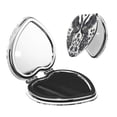 thumbnail image 1 of Picia Artistic Black White Peacocks for Compact Vanity Mirror , Travel Makeup Mirror , Portable Magnifying Cosmetic Mirror for Daily, Work, Business-Heart Shape, 1 of 9