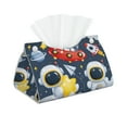 thumbnail image 1 of Picia Astronaut And Space Pattern Long Tissue Box Cover,PVC Leather Triangle Holder,Tissue Box Holder with Magnetic Bottom,Facial Paper Organizer Dispenser-7.9"X4.9"X4.5", 1 of 9