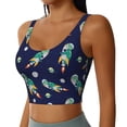 thumbnail image 1 of Picia Astronaut Dinosaur Sports Bra for Women,Padded Strappy Sports Bras Medium Support Yoga Bra with Removable Cups,Running Yoga Bra-, 1 of 9