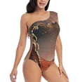 thumbnail image 1 of Picia Astronaut On Mars A Pattern Women's One Piece Swimsuits,One Shoulder Swimwear Asymmetric ,Ruffle Monokinis Bathing Suits,High Waisted Flattering Bathing Suits-XX-Large, 1 of 8
