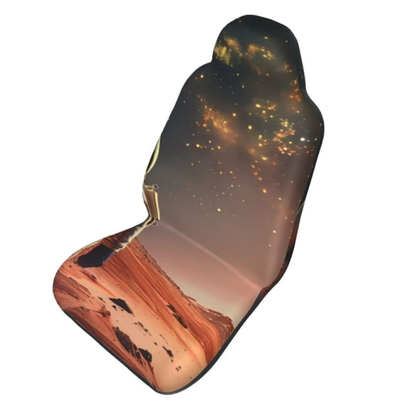 Picia Astronaut On Mars A Print Waterproof Sweating Car Seat Cover for Post Gym Workout, Running, Beach and Hiking, Universal Fit Anti-Slip Bucket Seat Protector