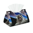 thumbnail image 1 of Picia Astronaut in Outer Space Pattern Long Tissue Box Cover,PVC Leather Triangle Holder,Tissue Box Holder with Magnetic Bottom,Facial Paper Organizer Dispenser-7.9"X4.9"X4.5", 1 of 9