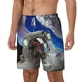 thumbnail image 1 of Picia Astronaut in Outer Space pattern Mens Swim Trunks with Compression Liner Stretch Beach Shorts Quick Dry with Zipper Pockets No-Chafing Board Shorts-XX-Large, 1 of 9