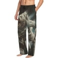thumbnail image 1 of Picia Astronaut Polar Bear Roar Mens Soft Woven Cotton Elastic Waistband Sleep Pajama Pant Lounge Sleep Pant With Pockets And Drawstring-Medium, 1 of 9