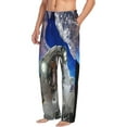 thumbnail image 1 of Picia Astronaut in Outer Space Mens Soft Woven Cotton Elastic Waistband Sleep Pajama Pant Lounge Sleep Pant With Pockets And Drawstring-X-Large, 1 of 9