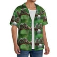 thumbnail image 1 of Picia Australian White Tree Frog Sitting on Branch Men's Linen Shirts Short Sleeve Cuban Beach Shirts Casual Shirts Button Down Shirt for Men Beach Summer Wedding Shirt-Large, 1 of 7