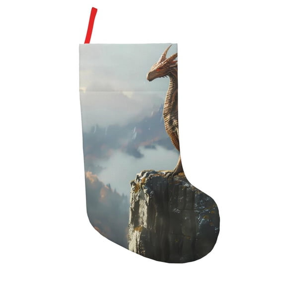 Picia Autumn Dragon Mountain View for 18in Christmas Stockings, Xmas Stocking for Kids, Holiday and Family Stocking for Fireplace or Party Decoration