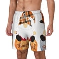 thumbnail image 1 of Picia Autumn Gnomes-1 pattern Mens Swim Trunks with Compression Liner Stretch Beach Shorts Quick Dry with Zipper Pockets No-Chafing Board Shorts-Medium, 1 of 9