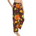 thumbnail image 1 of Picia Autumn Harvest Pumpkin Joy Womens Soft Woven Cotton Elastic Waistband Sleep Pajama Pant Lounge Sleep Pant With Pockets And Drawstring-XX-Large, 1 of 9