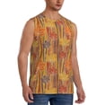 thumbnail image 1 of Picia Autumn Maple Leaf Stripes mens Cotton Tank Undershirts , Moisture-wicking Ribbed Tanks, Lightweight Cotton Tank Undershirts-3X-Large, 1 of 8