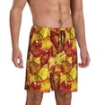 thumbnail image 1 of Picia Autumn Mosaic Maple Leaves Pajama Shorts for Men, Men's Pajama Bottoms, Sleepwear,Short Pajama Pants-XX-Large, 1 of 9