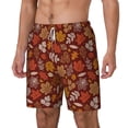 thumbnail image 1 of Picia Autumn Warm Tone Maple Leaf pattern Mens Swim Trunks with Compression Liner Stretch Beach Shorts Quick Dry with Zipper Pockets No-Chafing Board Shorts-Medium, 1 of 9