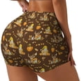 thumbnail image 1 of Picia Autumn With Pumpkin Harvest Printed Workout Shorts for Women Seamless Scrunch Butt Lifting High Waisted Yoga Gym Booty Running Moisture-wicking Short Pants-Large, 1 of 9