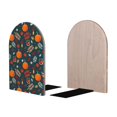 thumbnail image 1 of Picia Autumn with Pumpkins Pattern Wood Bookends for Shelves,Non-slip Bookends, Heavy Duty Wooden Bookend Support,1 Pair, 1 of 8