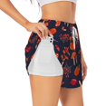 thumbnail image 1 of Picia Autumnal Forest Pattern Women's 2 in 1 Athletic Running Shorts High Waisted Workout Casual Gym Sweat Shorts with Comfy Liner Zipper Pockets-X-Large, 1 of 9