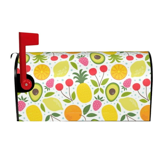 Picia Avocado And Pineapple Magnetic Mailbox Cover Standard Size-21x18 in