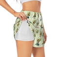 thumbnail image 1 of Picia Avocado for Exercise Pattern Women's 2 in 1 Athletic Running Shorts High Waisted Workout Casual Gym Sweat Shorts with Comfy Liner Zipper Pockets-Large, 1 of 9