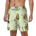 thumbnail image 1 of Picia Avocado for Exercise pattern Mens Swim Trunks with Compression Liner Stretch Beach Shorts Quick Dry with Zipper Pockets No-Chafing Board Shorts-Small, 1 of 9