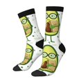 thumbnail image 1 of Picia Avocado with Glasses Print Athletic Socks for Men & Women – Cushioned Moisture-Wicking Crew Socks for Sports, Running, and Training, Soft & Breathable Size 5-11, 1 of 6