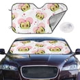 thumbnail image 1 of Picia Avocado Lovers Curved Windshield Sunshade Accordion Folding Style Auto Shade for Car Truck SUV Van Blocks UV Ray Sun Visor Protector -Small, 1 of 7