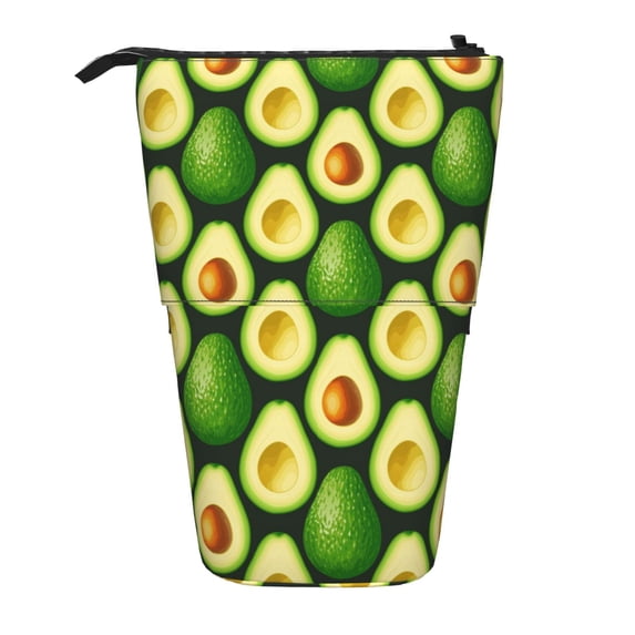 Picia Avocado Print Telescopic Pencil Case, Telescopic Pen Holder Telescopic Pencil Pouch Bag Stationery Pencil Case Box Storage Organizer Makeup Bag