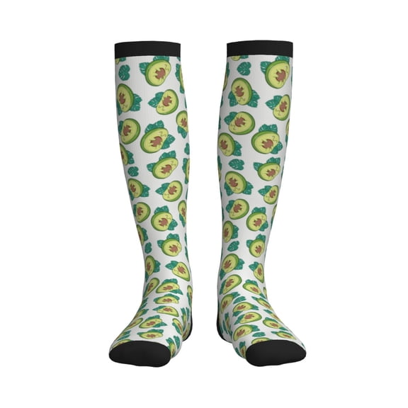 Picia Avocado Sleeping Printed Sports Compression Socks - 15-20mmHg Graduated Compression, High-Performance Soft and Breathable Socks for Men and Women