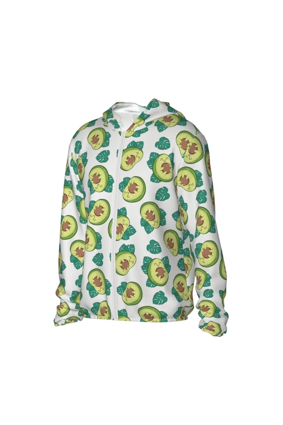 Avocado Sleeping Women's Men's UPF 50+ Sun Protection Hoodie Shirt Long Sleeve SPF Fishing Outdoor UV Hiking Lightweight Shirts-Small