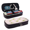 thumbnail image 1 of Picia Avocado Doing Sport Yoga Pattern Large Capacity PU Leather Pencil Case Organizer Pen Marker Holder Double Zipper Storage Bag Big Pencil Pouch for College Office, 1 of 6