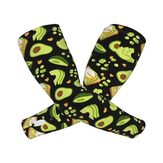 Picia Avocado Toast Arm Sleeves for Men and Women - Tattoo Cover Up UPF 50+ Cooling Sports Sleeve for Basketball Golf Football-One Size